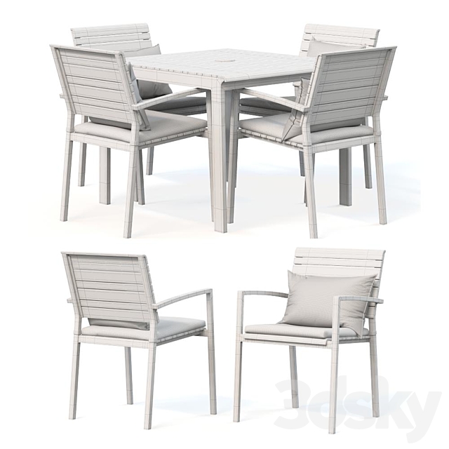 Rocha II Dining set 3DSMax File - thumbnail 3