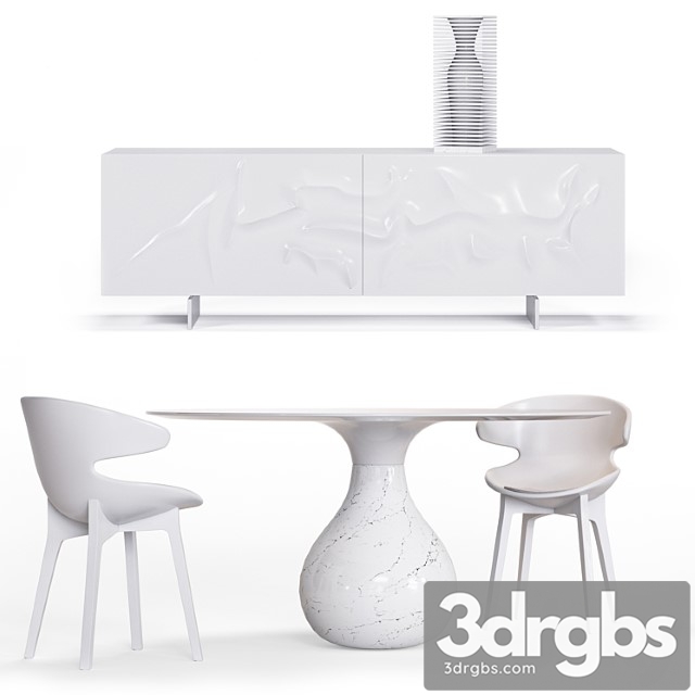 Roche bobois. furniture set 2 3dsmax Download - thumbnail 1