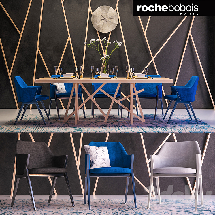 Roche bobois furniture set 3DS Max - thumbnail 1