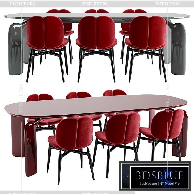 Roche Bobois – PULP table chair lacquer 3DS Max - thumbnail 3