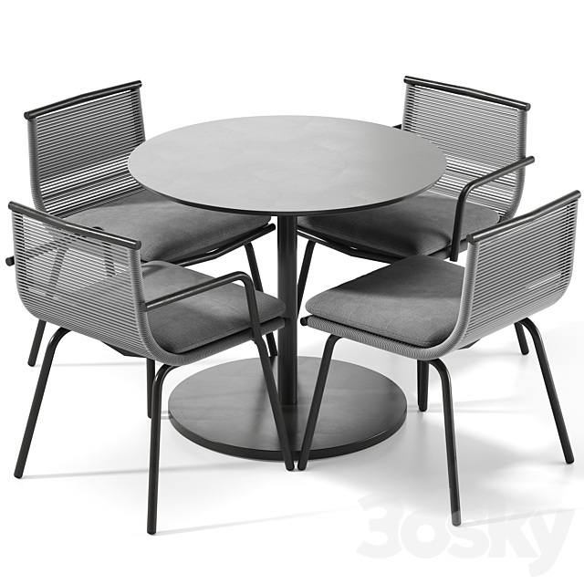 RODA Dining Outdoor Set 3ds Max - thumbnail 2