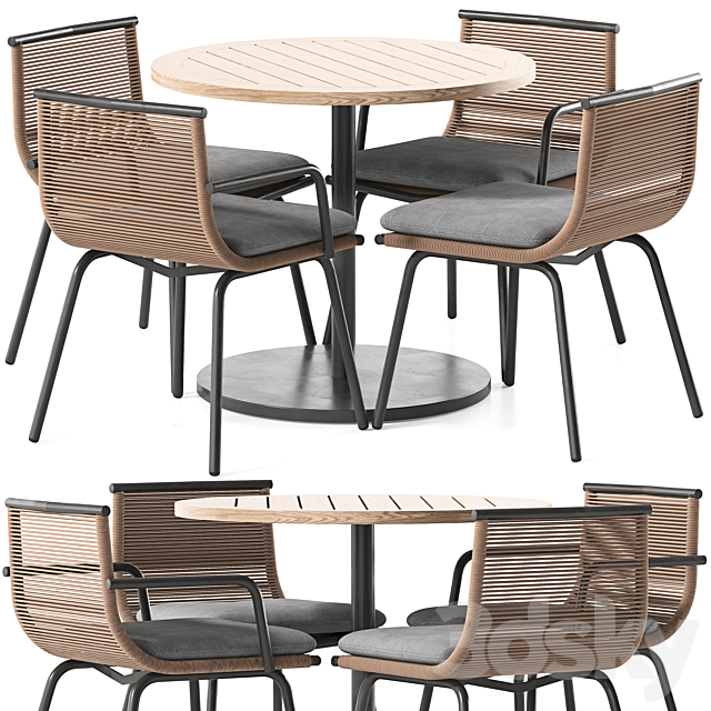 RODA Dining Outdoor Set 3ds Max - thumbnail 3