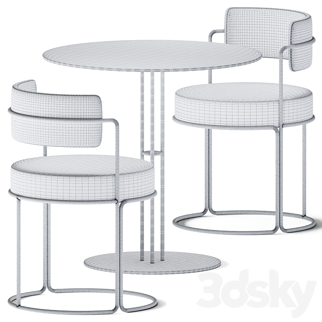 Round Dining Table Paradiso by iSimar 3DS Max Model - thumbnail 2