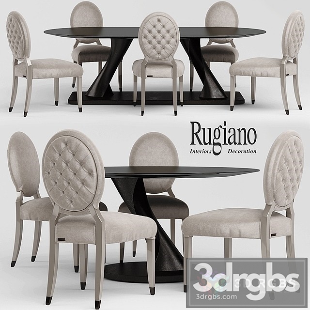 Rugiano ZOE Table Rug Cathy Chair 3dsmax Download - thumbnail 1