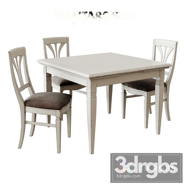 Santarossa Bellavista Table and Chair 3dsmax Download - thumbnail 1