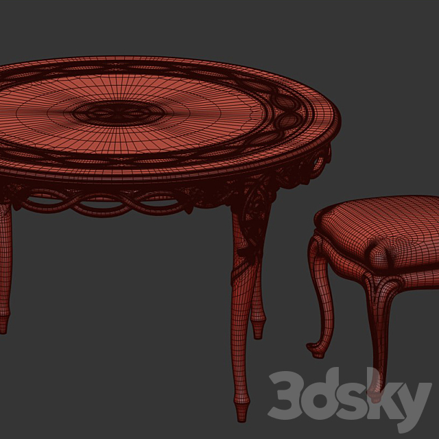 Savio Firmino 3115 Table 3DS Max Model - thumbnail 3