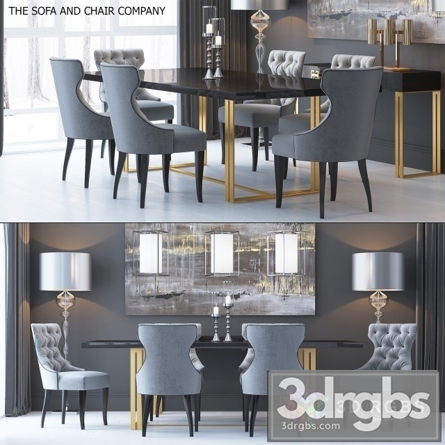 SC Dining Luxury Set 3dsmax Download - thumbnail 1