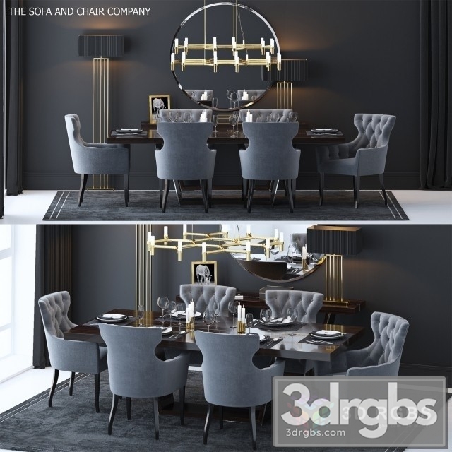 SC Dining Set 8 3dsmax Download - thumbnail 1