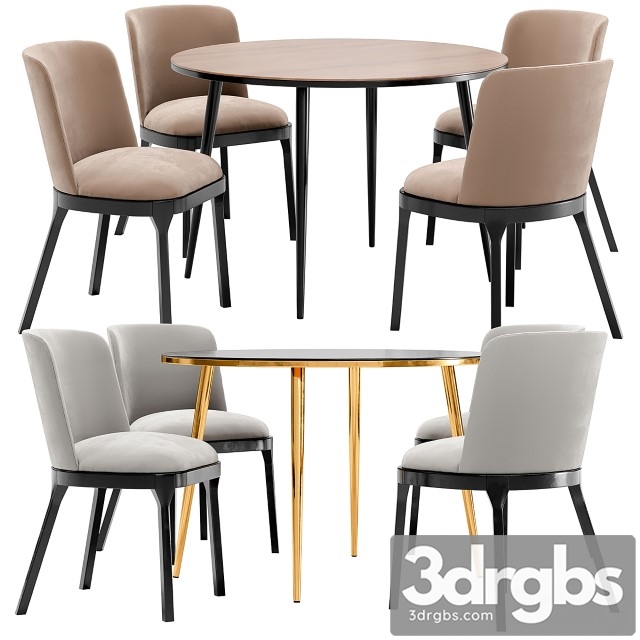 Selection Dining Chair Luxore Table 3dsmax Download - thumbnail 1