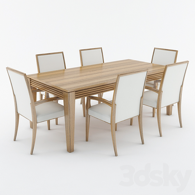 Selva dining table Luna 3DSMax File - thumbnail 1