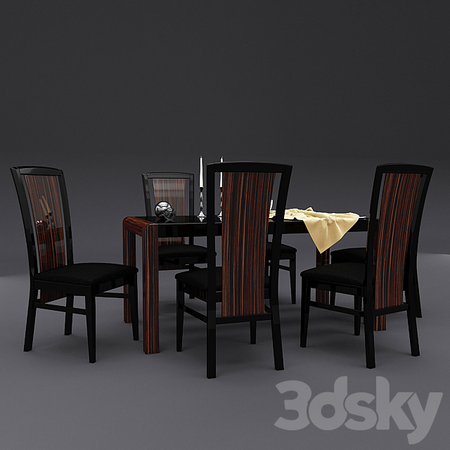 Serenissima _ Polar dinner group 3DS Max Model - thumbnail 2