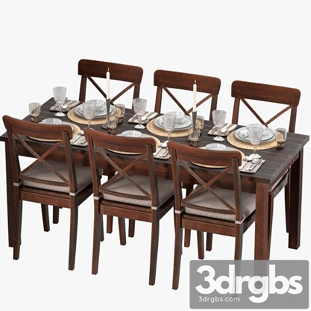 Serving-table + chair 2 3dsmax Download - thumbnail 1