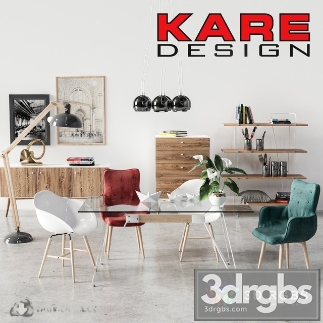 Set of Furniture Kare Design 3dsmax Download - thumbnail 1