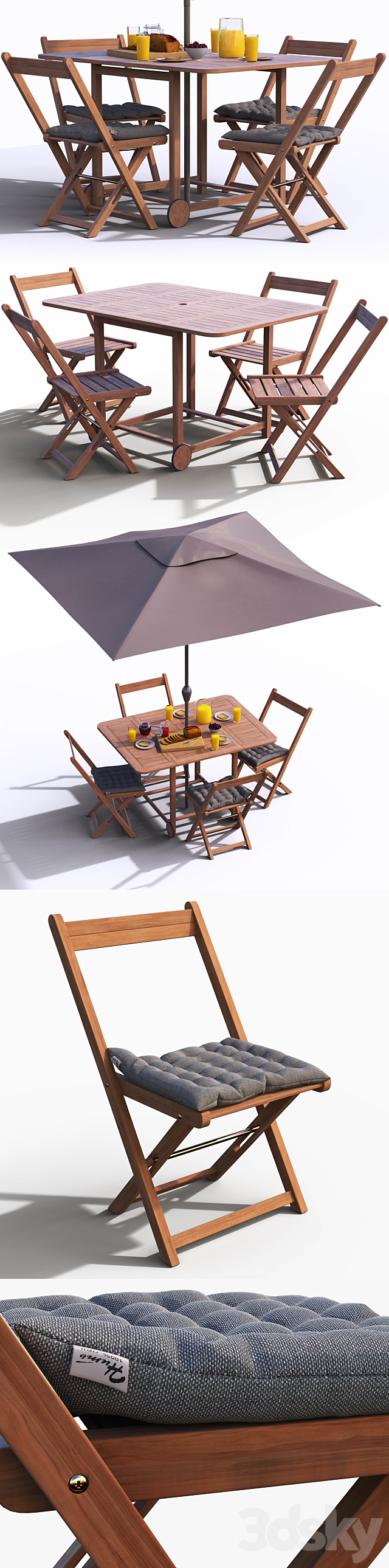 Set of garden furniture 3DSMax File - thumbnail 2