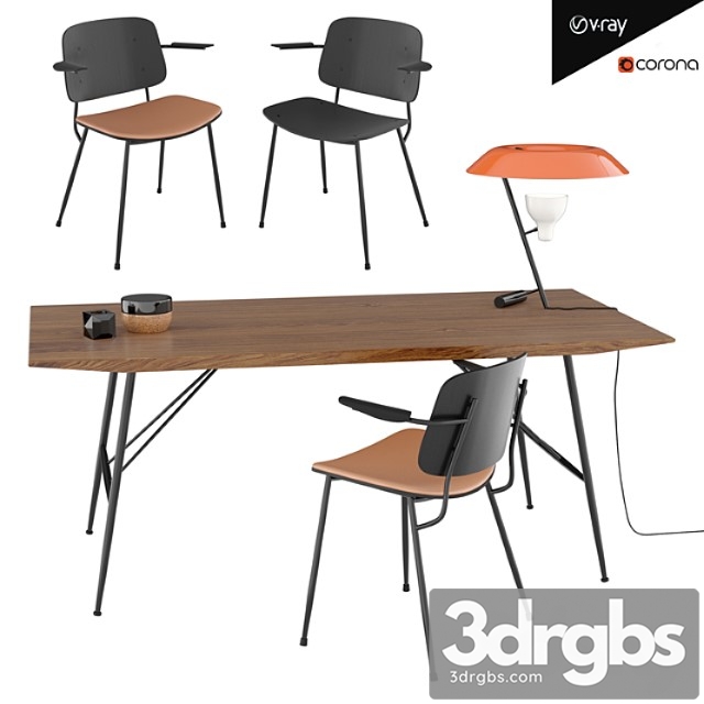 Set soborg armchair table - thumbnail 1