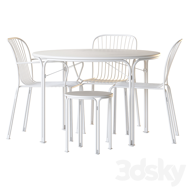 SET THORVALD DINING TABLE AND CHAIRS 3ds Max - thumbnail 2