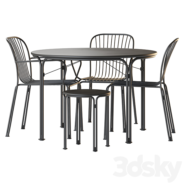 SET THORVALD DINING TABLE AND CHAIRS 3ds Max - thumbnail 3