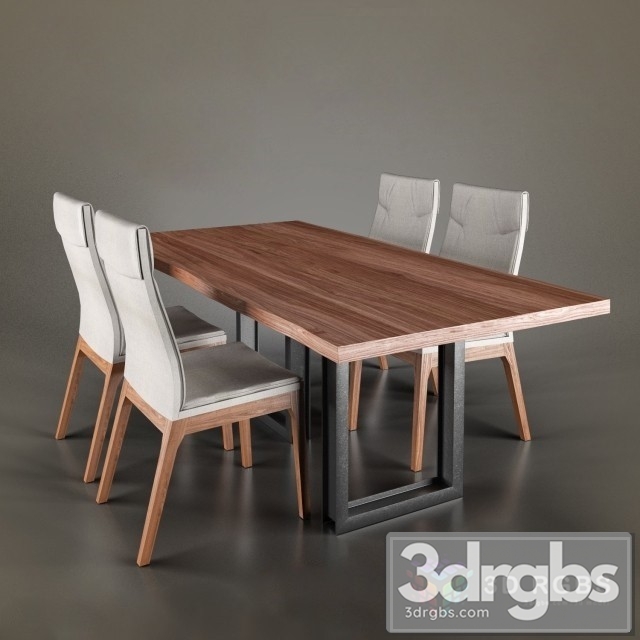 Sigma Tosca Table and Chair 3dsmax Download - thumbnail 1