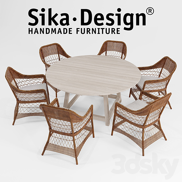 SIKA-DESIGN chair and table 3ds Max - thumbnail 1