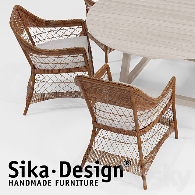 SIKA-DESIGN chair and table 3ds Max - thumbnail 3