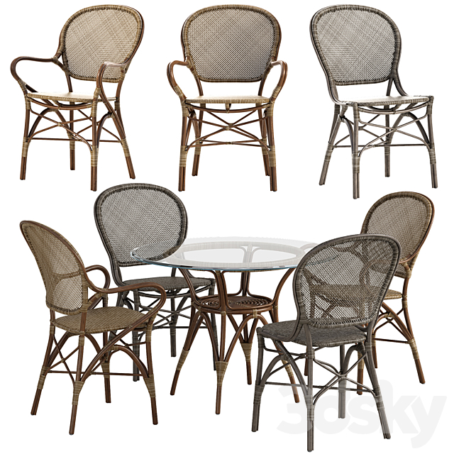 Sika Design Rossini chair Originals table set 3DSMax File - thumbnail 1