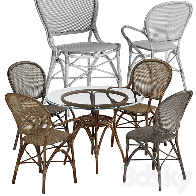 Sika Design Rossini chair Originals table set 3DSMax File - thumbnail 2