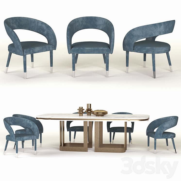 Smania Gatsby Chair 1 3DS Max - thumbnail 1