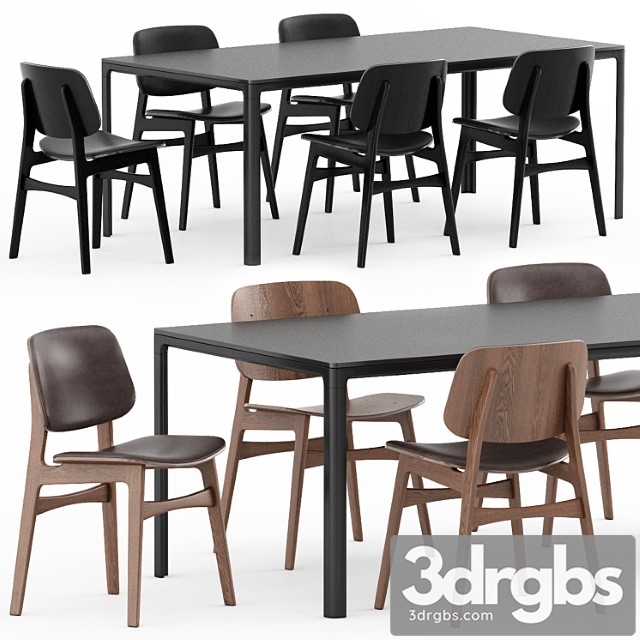 Soborg wood base mesa table by fredericia 2 3dsmax Download - thumbnail 1