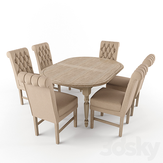 Soft Chair Arthur and Table Benedict 3DSMax File - thumbnail 2