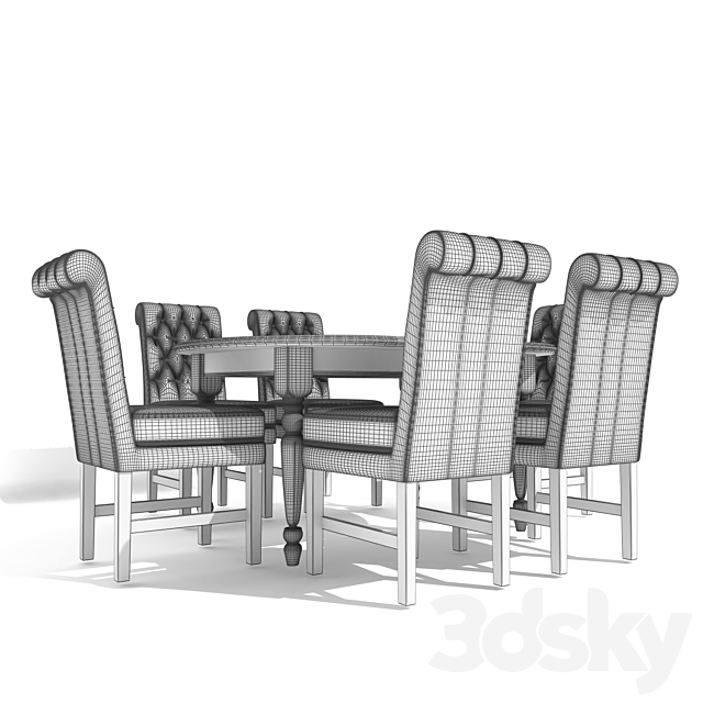 Soft Chair Arthur and Table Benedict 3DSMax File - thumbnail 3