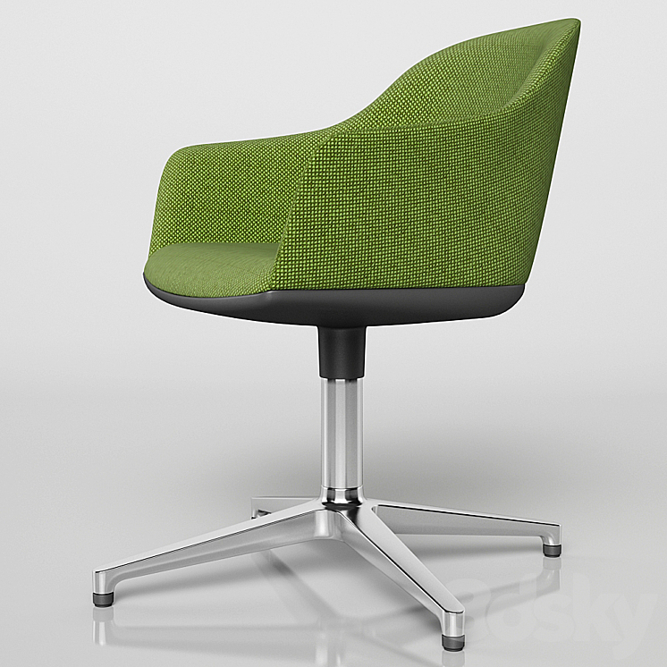 Softshell Chair with Four-Star Base 3DS Max - thumbnail 2