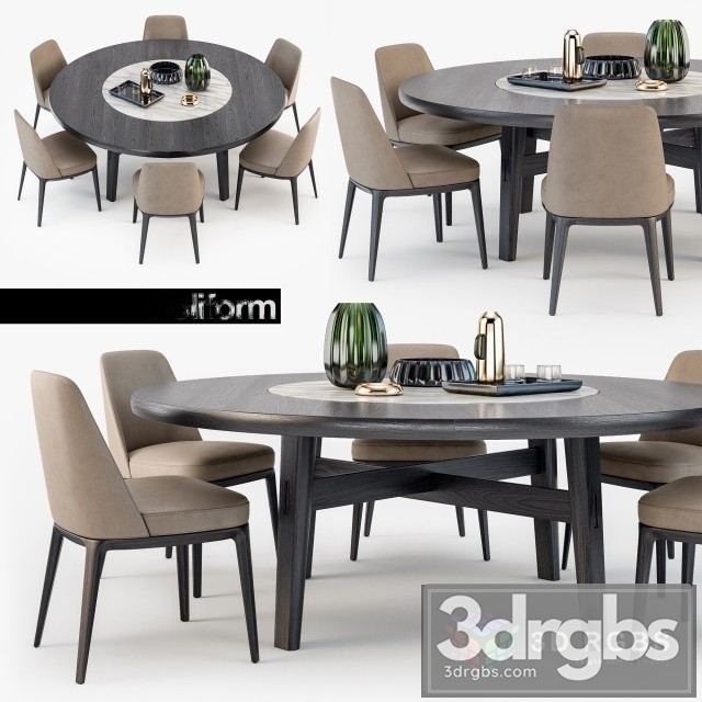 Sophie Chair Home Hotel Table 3dsmax Download - thumbnail 1