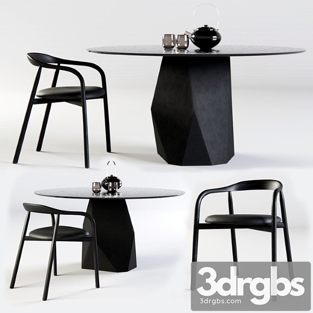 Sovet italia Deod table and autumn chair 2 3dsmax Download - thumbnail 1