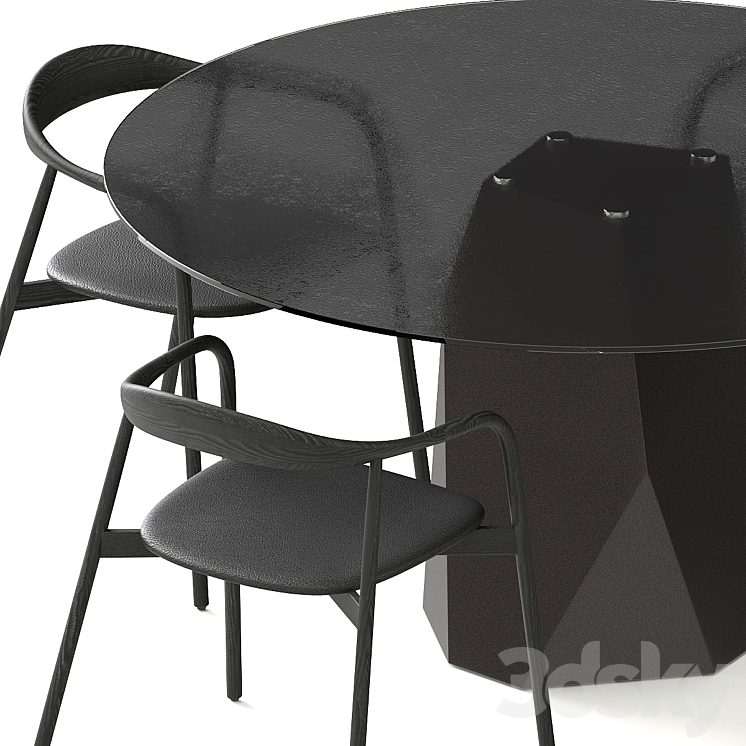 SOVET Italia Table group 3DS Max Model - thumbnail 2