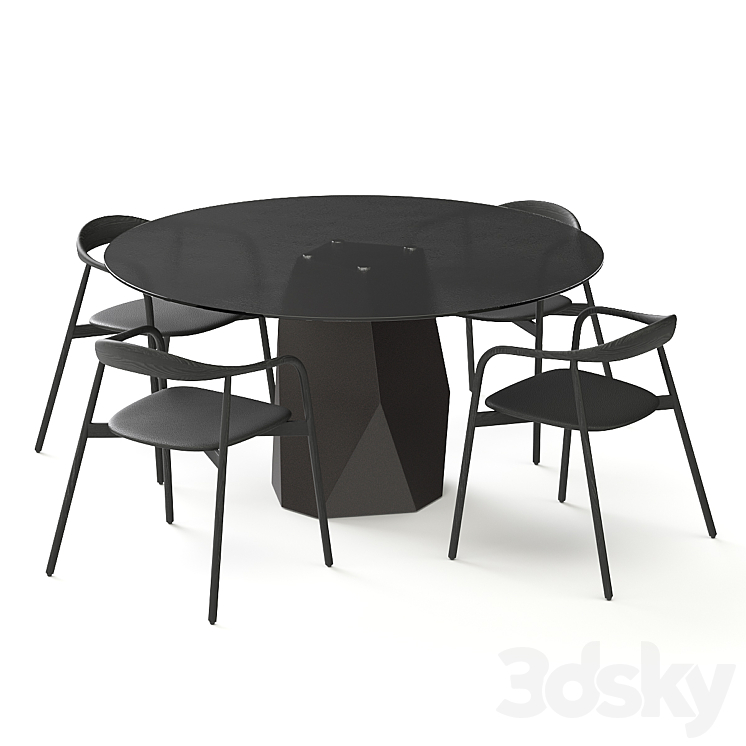 SOVET Italia Table group 3DS Max Model - thumbnail 3