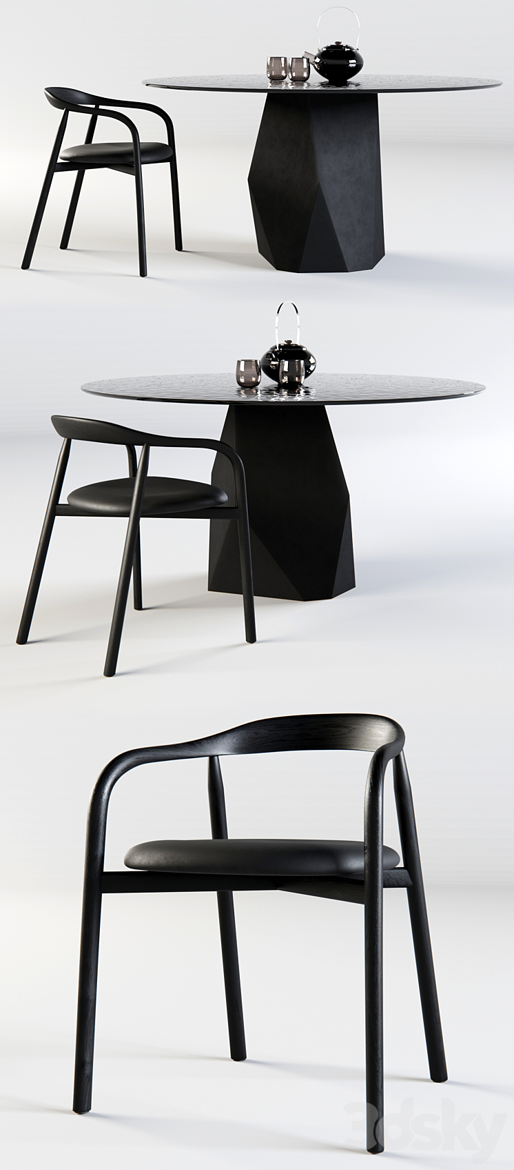 SOVET ITALIA_Deod Table and Autumn Chair 3DS Max - thumbnail 2