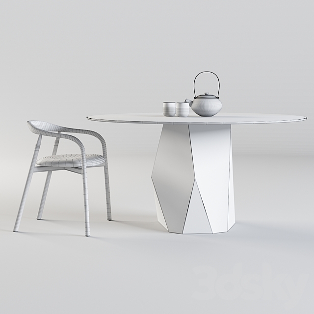 SOVET ITALIA_Deod Table and Autumn Chair 3DSMax File - thumbnail 3