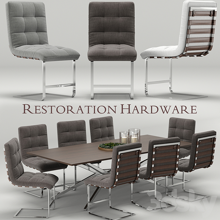 Spyder-Rossi desk-chair RH Modern 3DS Max - thumbnail 1