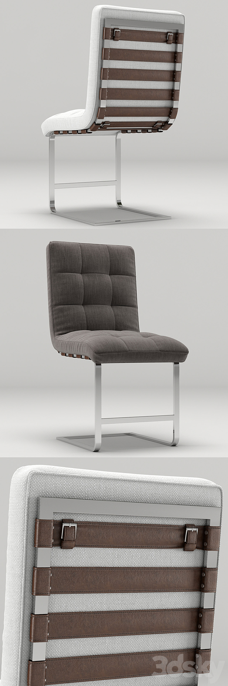 Spyder-Rossi desk-chair RH Modern 3DS Max - thumbnail 2