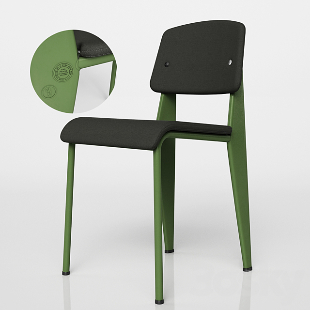 STANDARD SR CHAIR – PROUVÉ RAW 3DSMax File - thumbnail 3