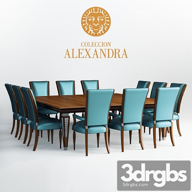 Stol I Stul Ia Coleccion Alexandra Deco 3dsmax Download - thumbnail 1