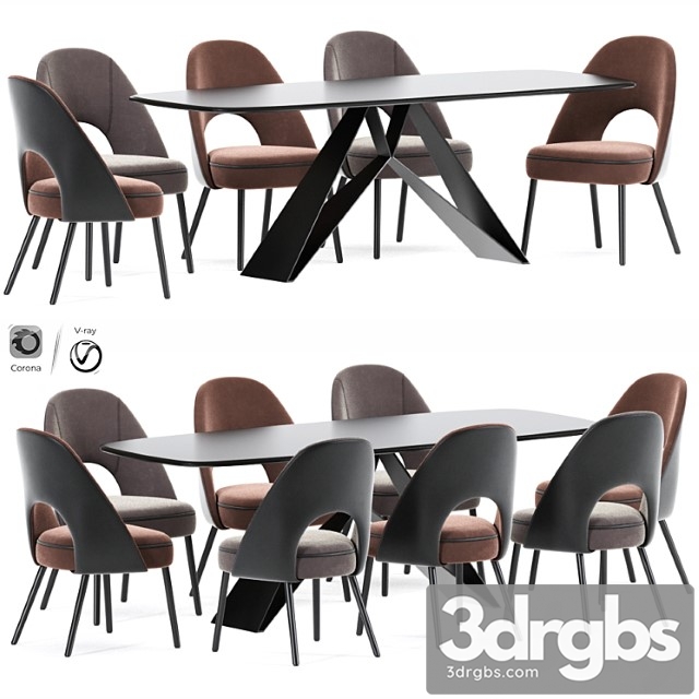 Swind dining chair table set 2 3dsmax Download - thumbnail 1