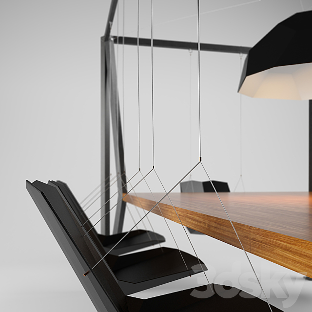 Swing Table 3DS Max Model - thumbnail 3