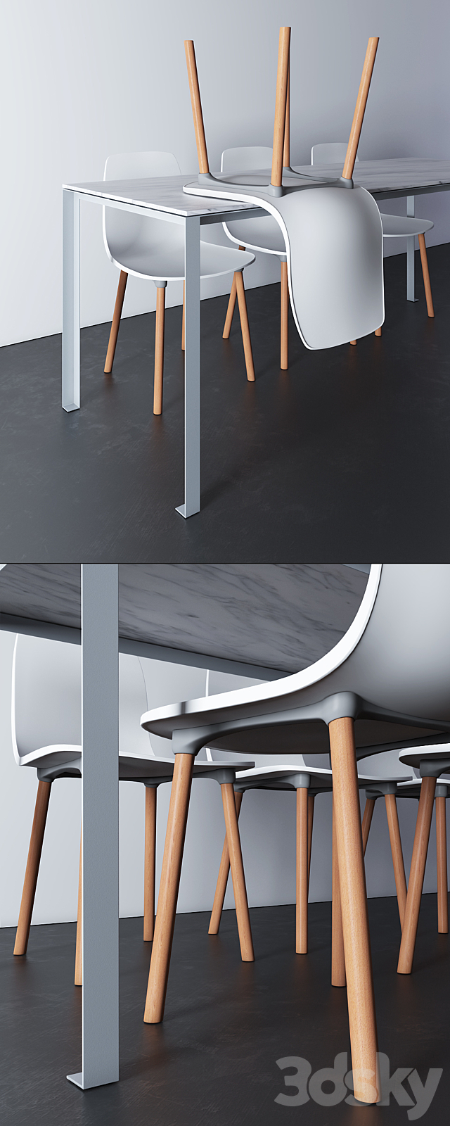 Tab & Chair 3ds Max - thumbnail 2