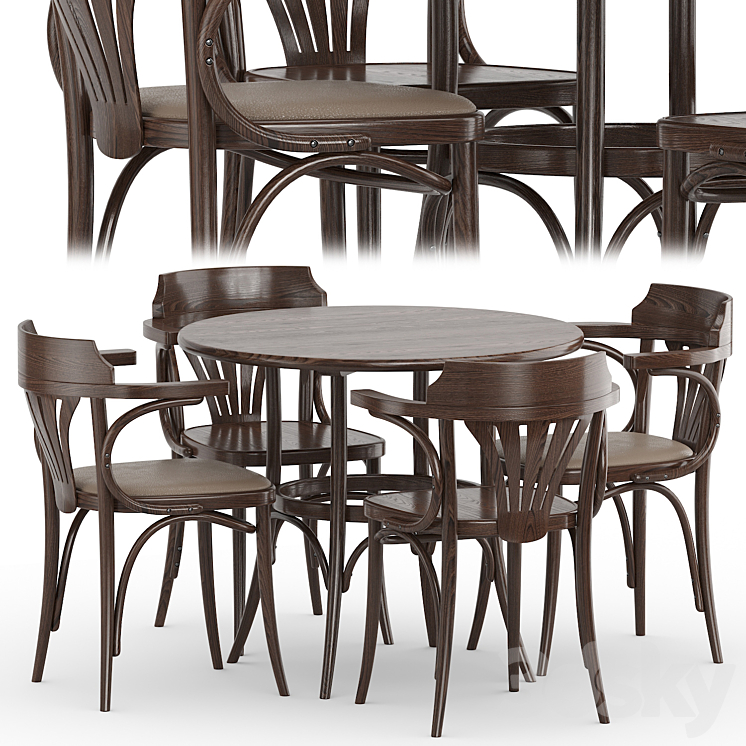 Table 252 Armchair 25 3DS Max - thumbnail 1