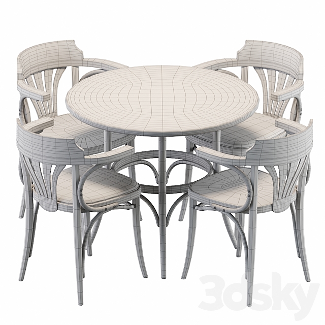 Table 252 Armchair 25 3DSMax File - thumbnail 3