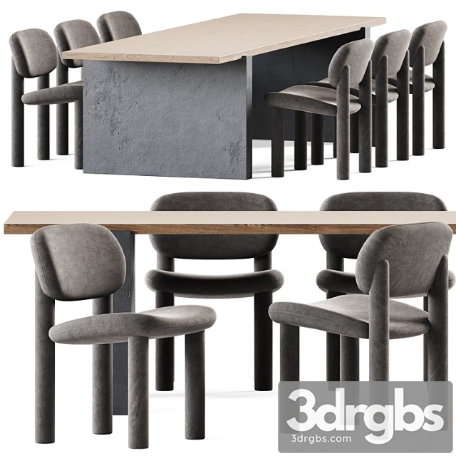 Table accademia by cimento and chair tottori driade - thumbnail 1