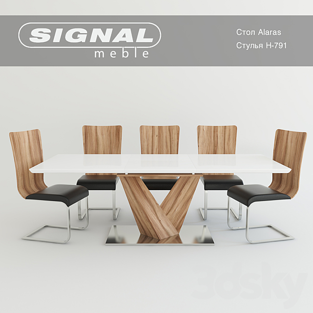 Table Alaras Chairs H-791 Factory Signal 3DSMax File - thumbnail 1