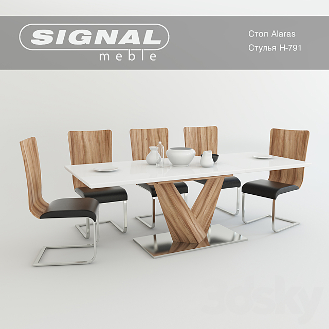 Table Alaras Chairs H-791 Factory Signal 3DSMax File - thumbnail 2