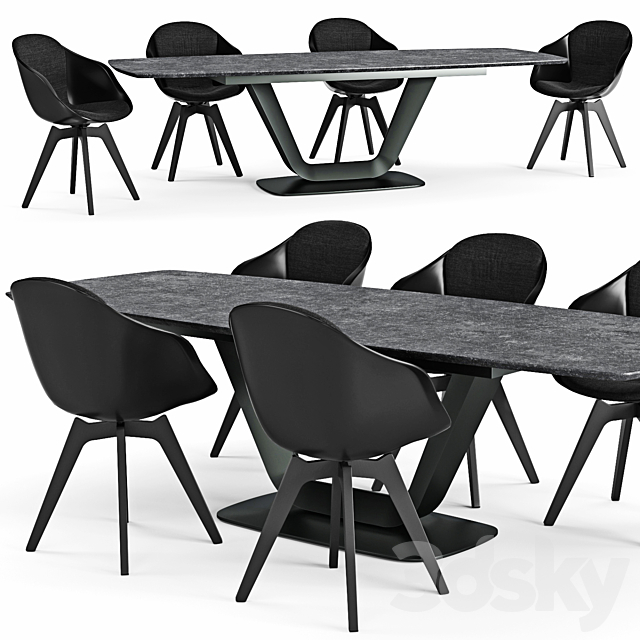 Table and chair Alicante Adelaide 3DSMax File - thumbnail 1